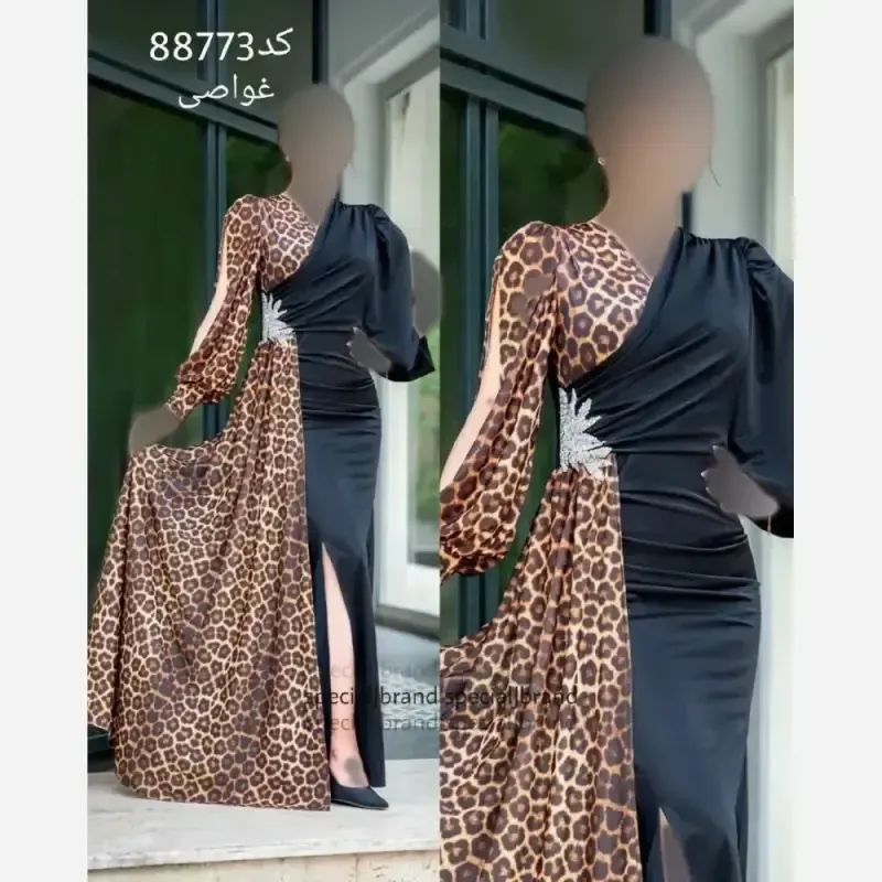 ماکسی مجلسی پریاس جنس غواصی و کرپ کش سایز بندی