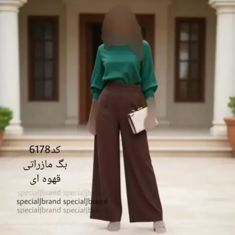 شلوار بگ مازراتی زنانه قد 105 پشت کمر کش