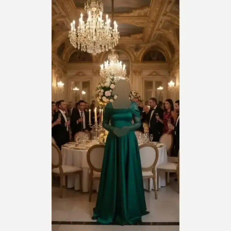 ماکسی مجلسی زنانه ساتن آمریکایی و پولک قد 160 سایز 38 تا 52