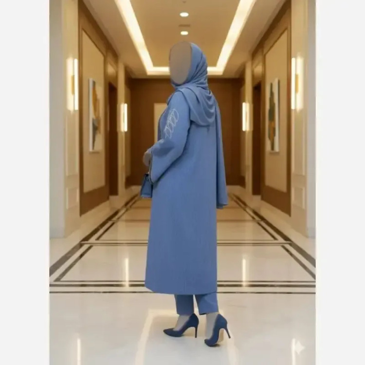 مانتو گلدوزی شده مدل رویسا جنس شانتون اسلپ درجه یک