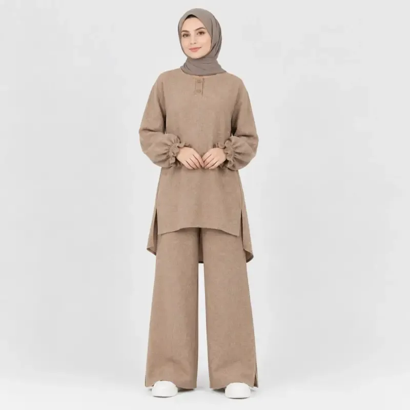 شومیز تک آستین سه ربع لنین مراکشی زنانه