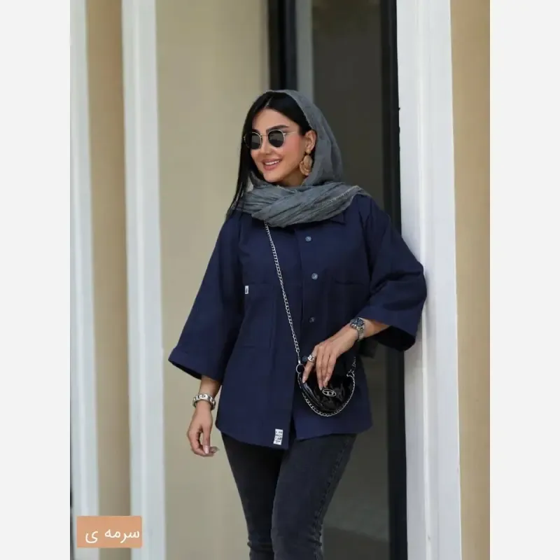 شومیز زنانه لینن مدل لارا سایز 36 تا 50